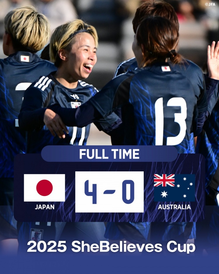  熱身賽日本女足4-0澳大利亞女足，田中美南2射1傳&長(zhǎng)谷川唯任隊(duì)長(zhǎng)
