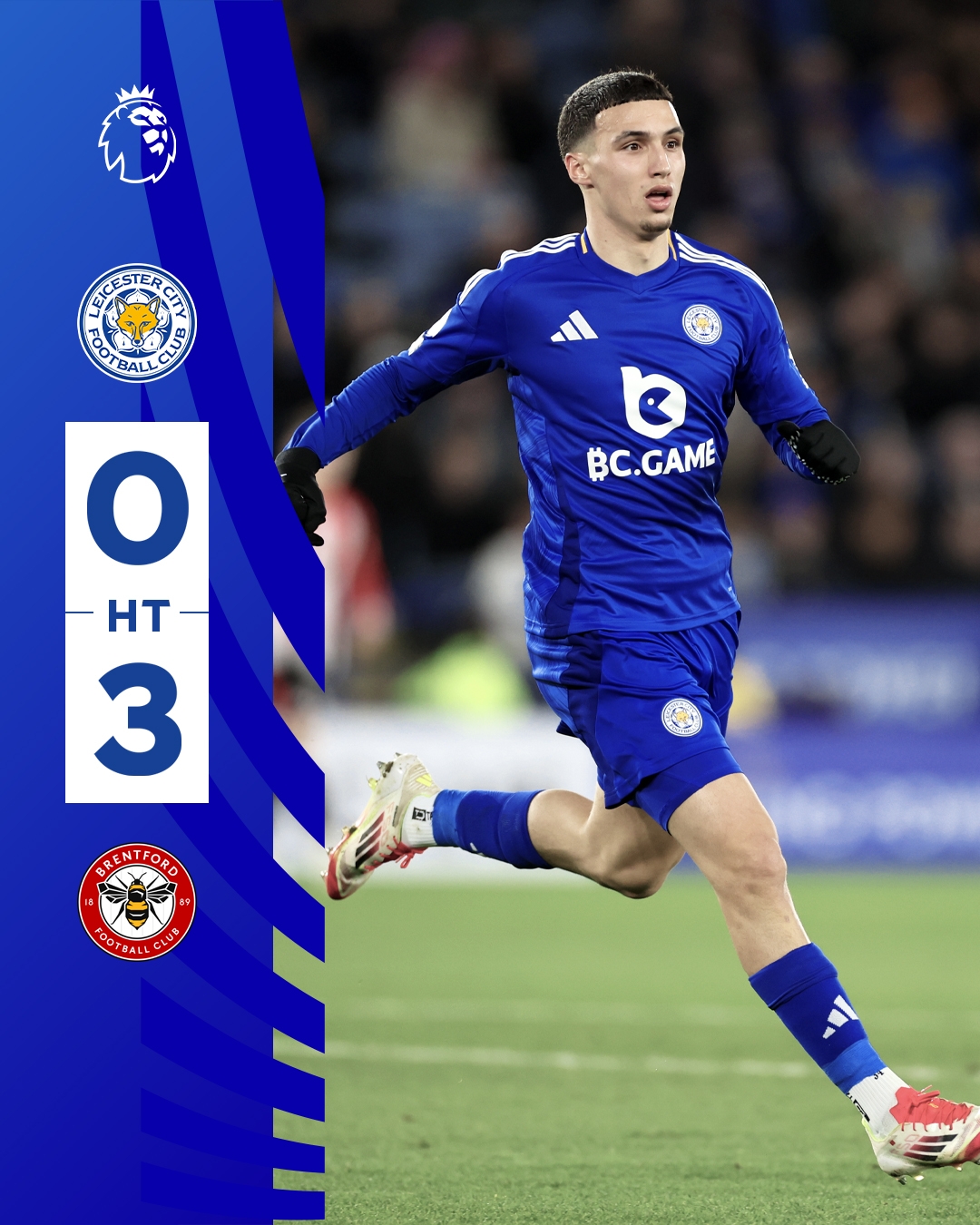  半場(chǎng)0-3！萊斯特若不進(jìn)球輸球，將主場(chǎng)6連敗0進(jìn)球創(chuàng)歷史最糟戰(zhàn)績(jī)